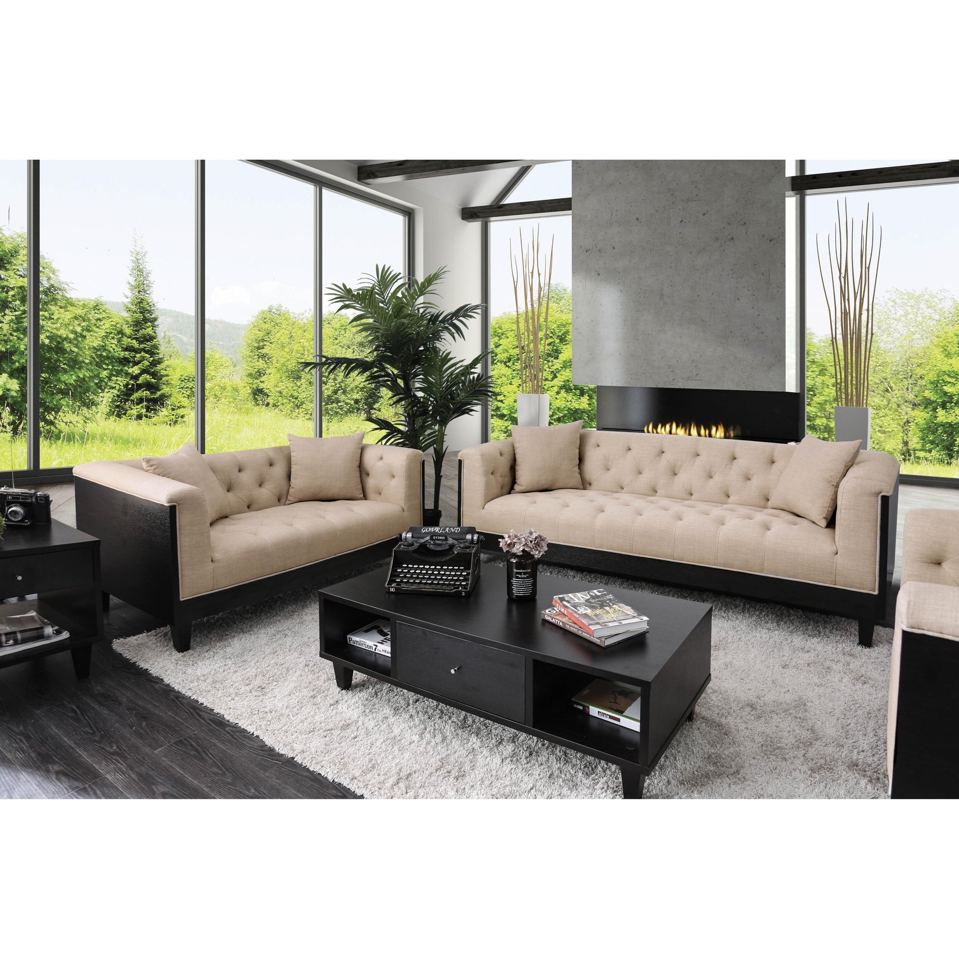  Furniture of America Hillary Stationary Fabric Sofa CM6086-SF IMAGE 4