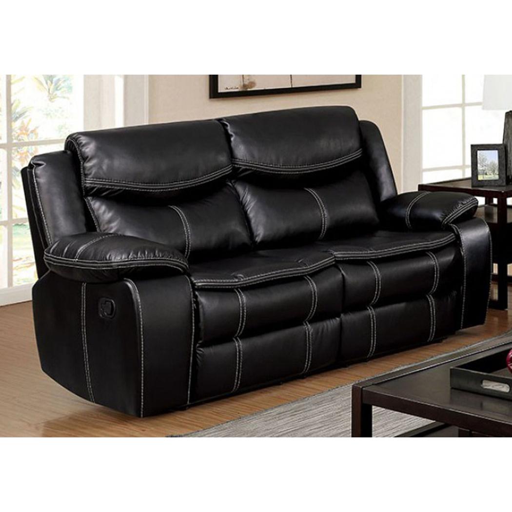  Furniture of America Pollux Reclining Leatherette Loveseat CM6981-LV IMAGE 1