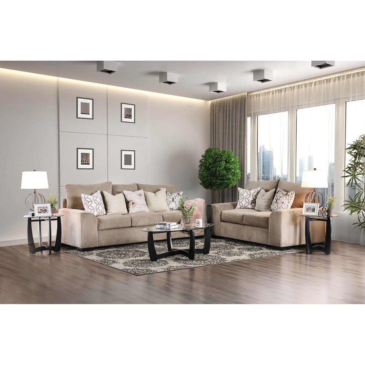  Furniture of America Marjorie Stationary Fabric Sofa SM6216-SF IMAGE 5