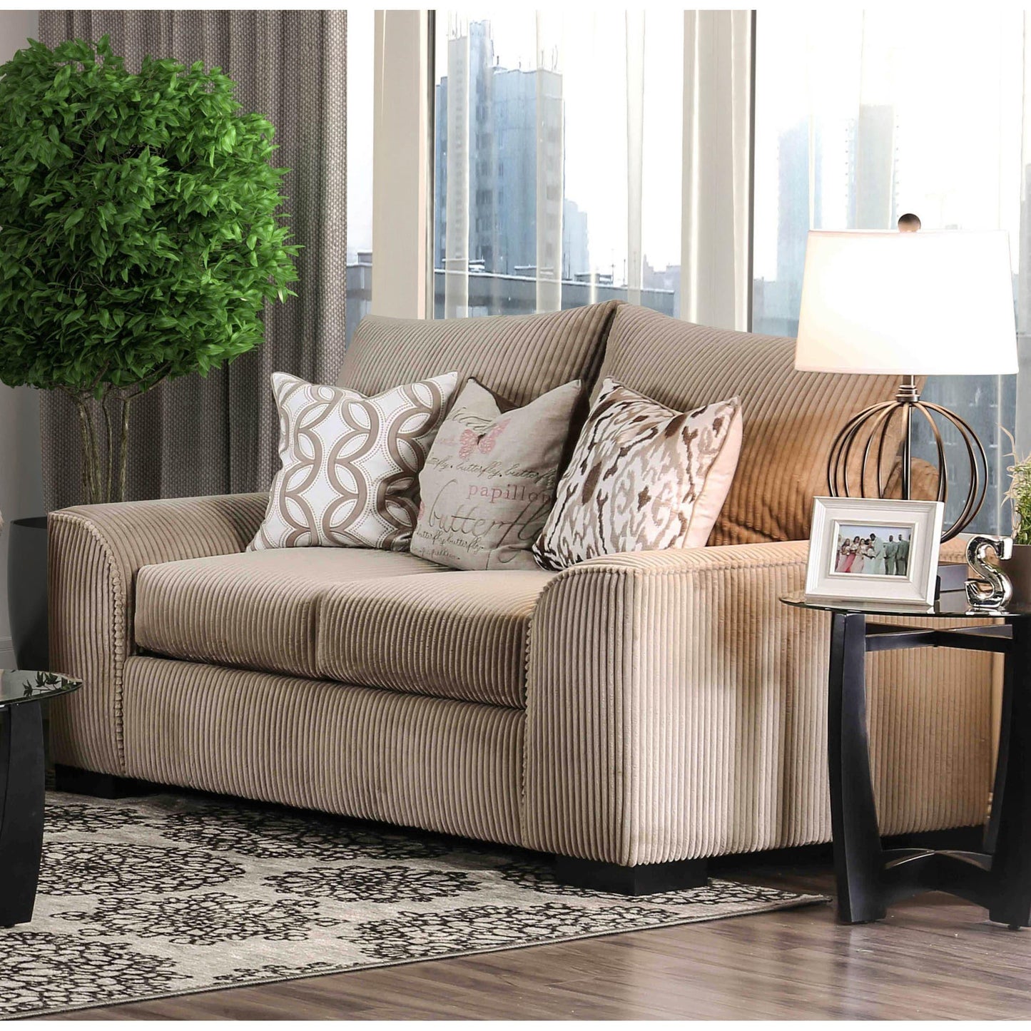  Furniture of America Marjorie Stationary Fabric Loveseat SM6216-LV IMAGE 1