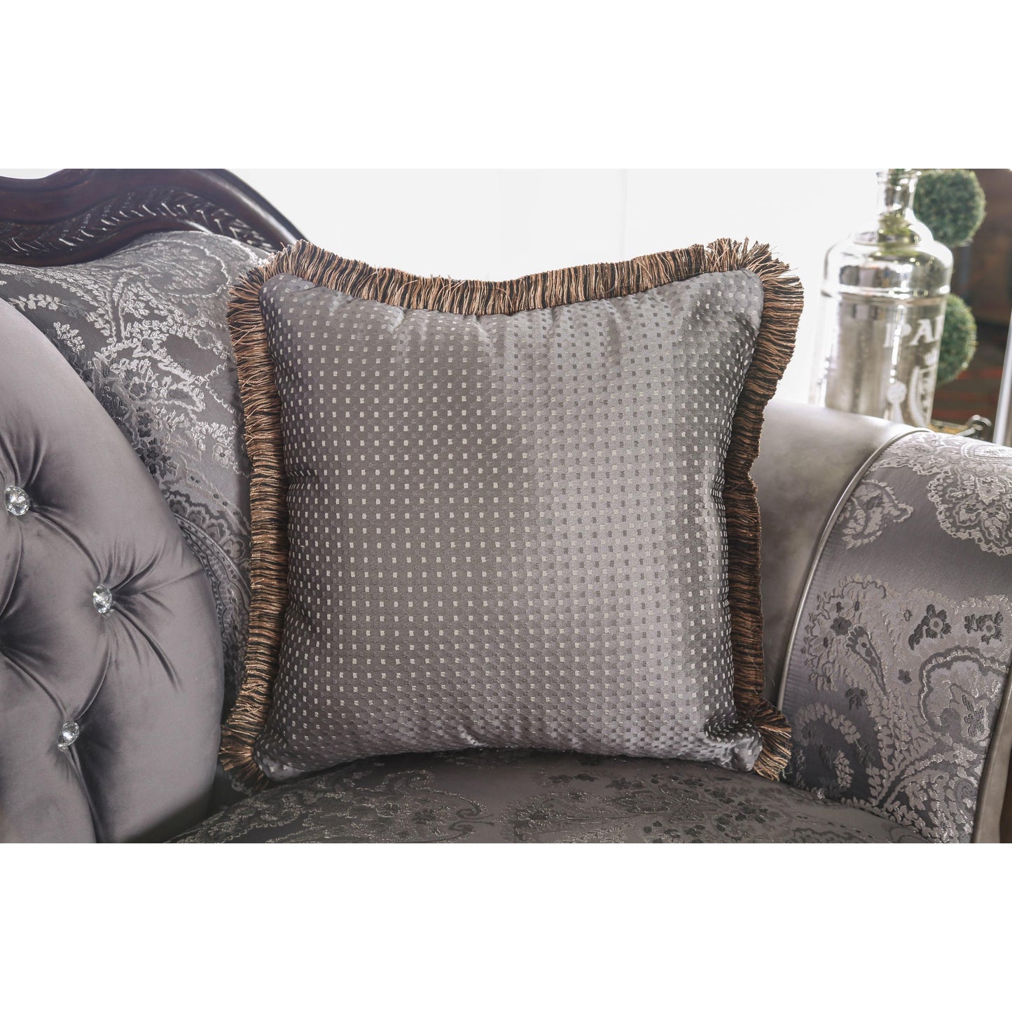 Furniture of America Tabatha Stationary Leatherette Sofa SM6312-SF IMAGE 3