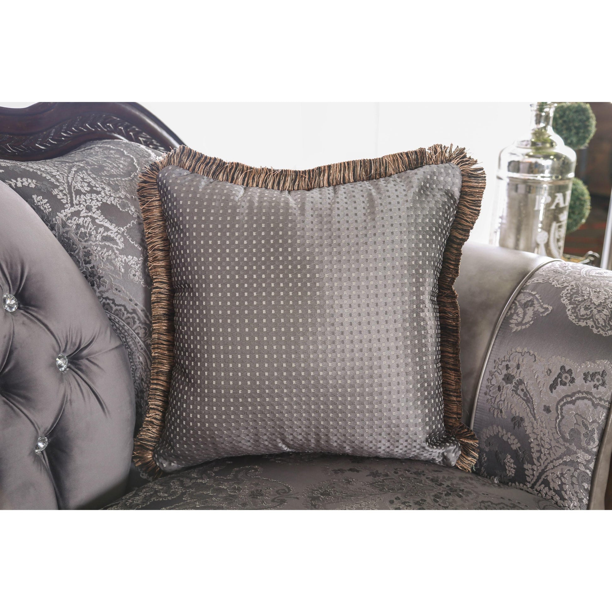 Furniture of America Tabatha Stationary Leatherette Sofa SM6312-SF IMAGE 3