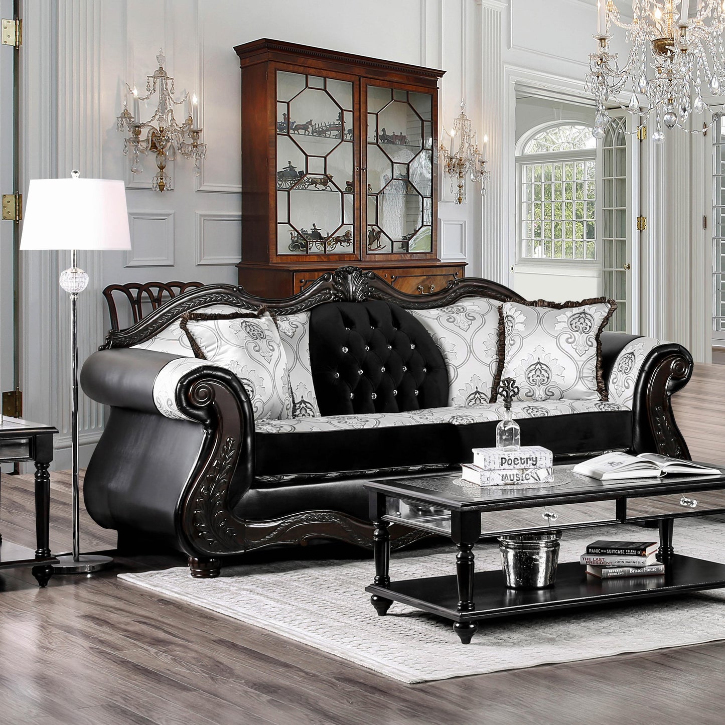  Furniture of America Tabatha Stationary Leatherette Sofa SM6313-SF IMAGE 1