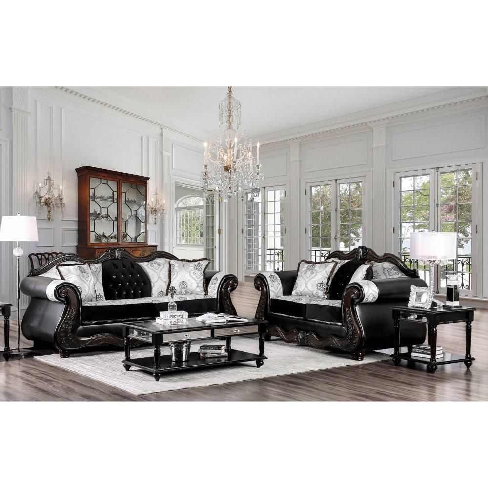  Furniture of America Tabatha Stationary Leatherette Loveseat SM6313-LV IMAGE 6