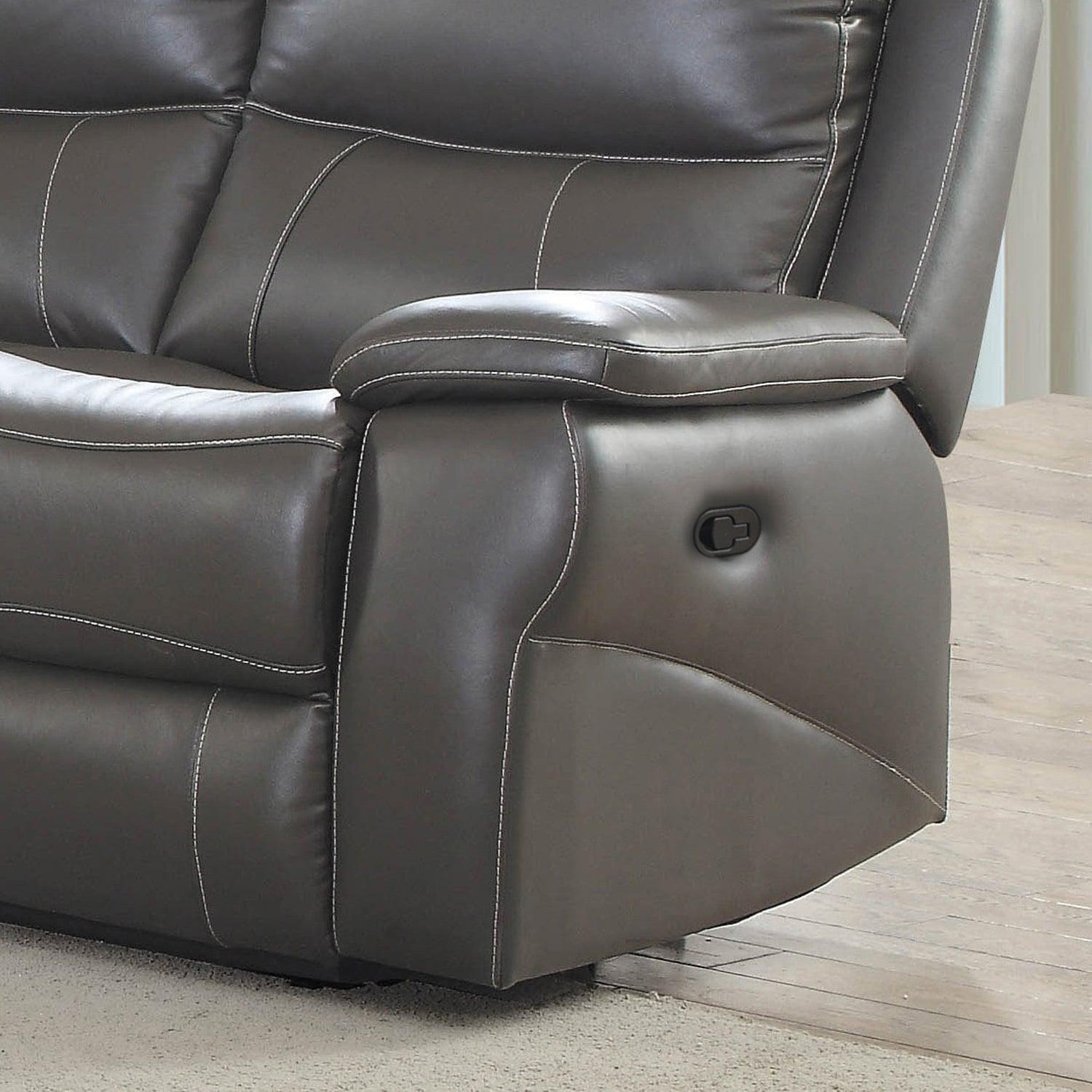 Furniture of America Lila Reclining Leather Look Loveseat CM6540-LV IMAGE 4
