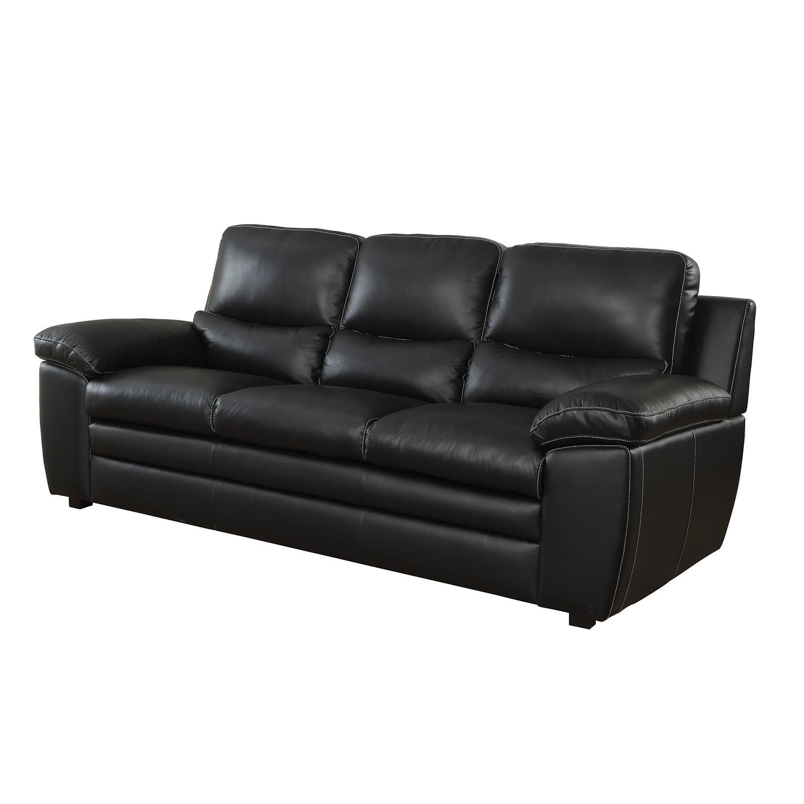  Furniture of America Mirielle Stationary Leather Match Sofa CM6502-SF IMAGE 1