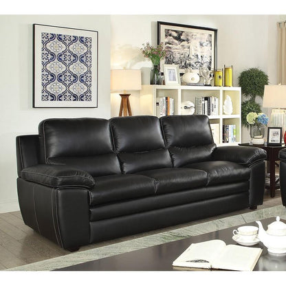  Furniture of America Mirielle Stationary Leather Match Sofa CM6502-SF IMAGE 2