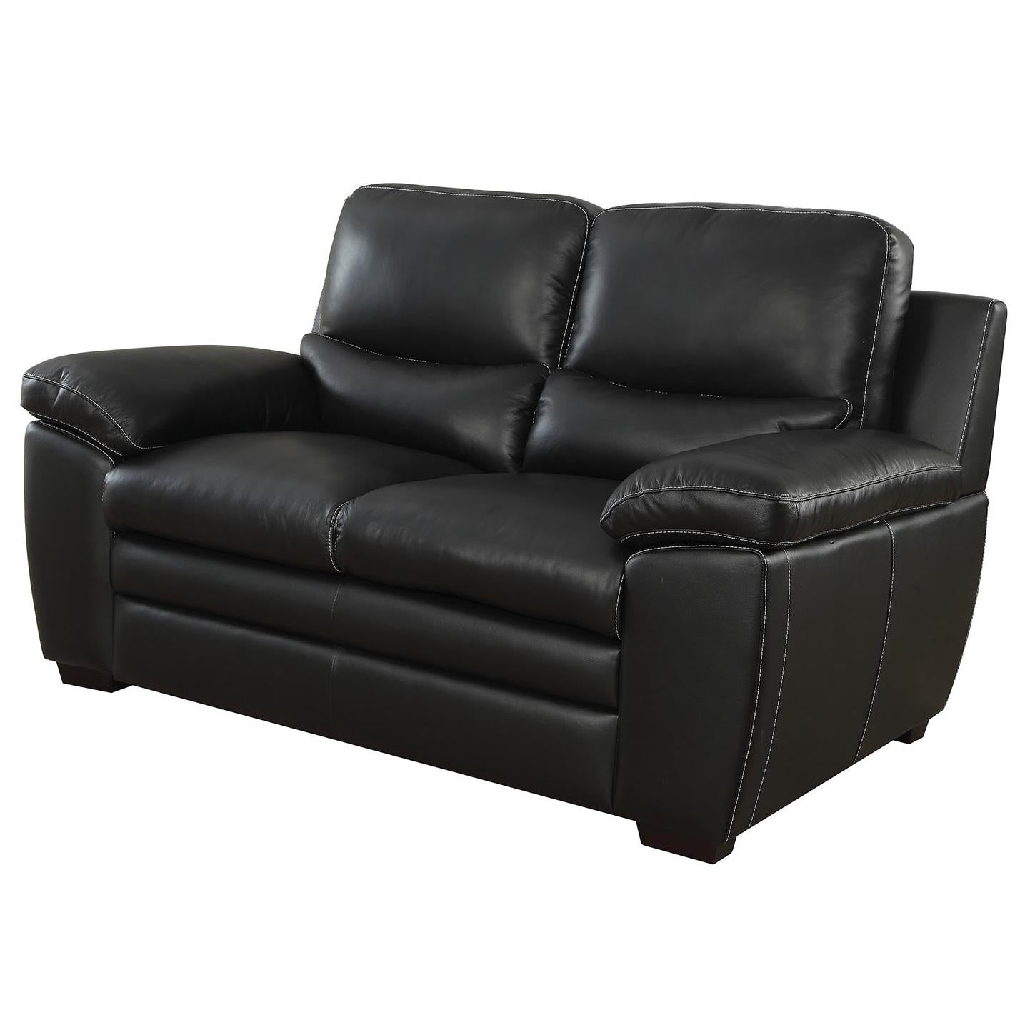 Furniture of America Mirielle Stationary Leather Match Loveseat CM6502-LV IMAGE 1