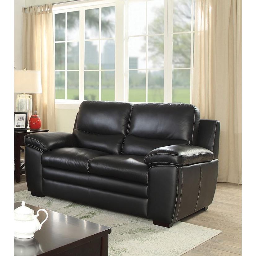  Furniture of America Mirielle Stationary Leather Match Loveseat CM6502-LV IMAGE 2