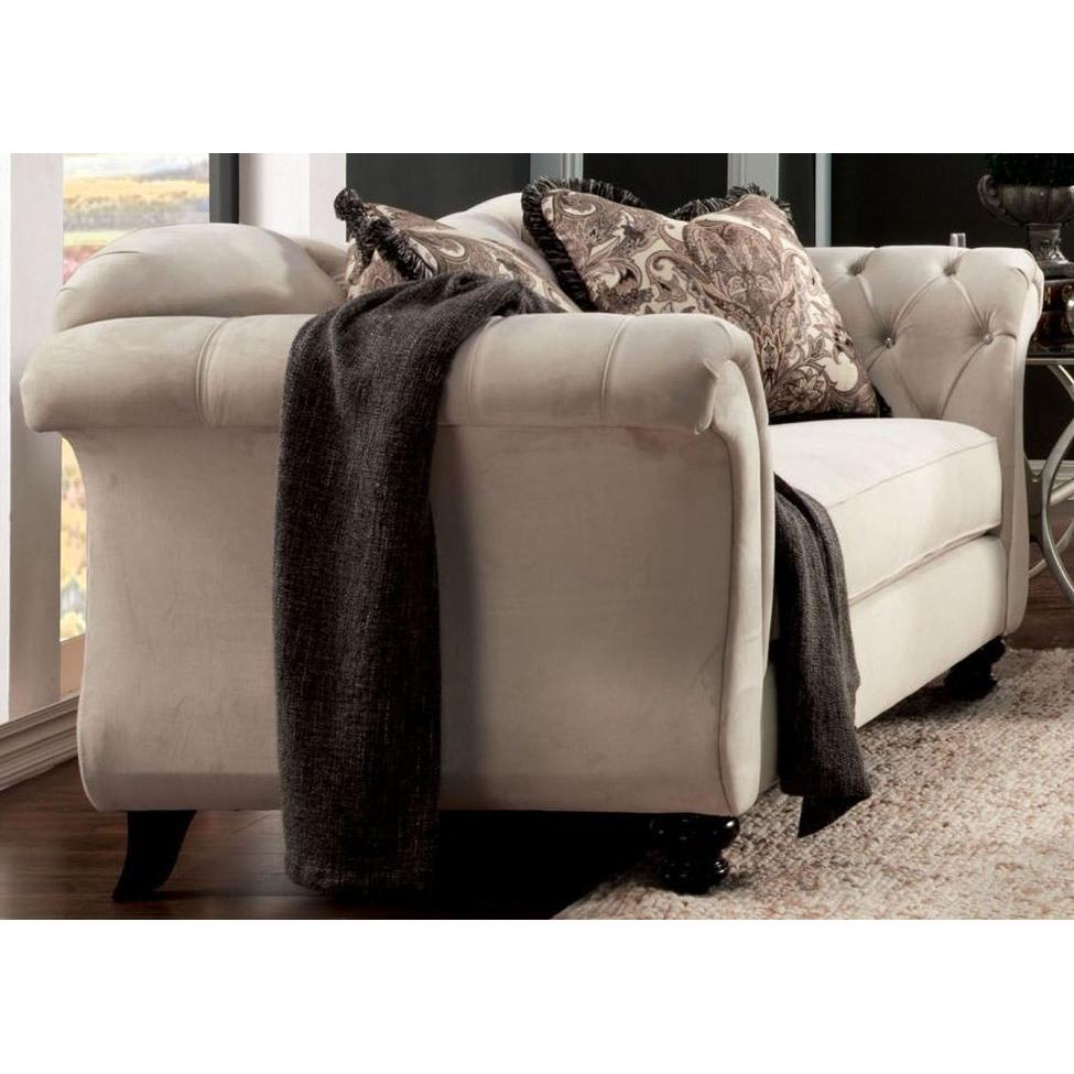 Furniture of America Antoinette Stationary Fabric Loveseat SM2221-LV IMAGE 2
