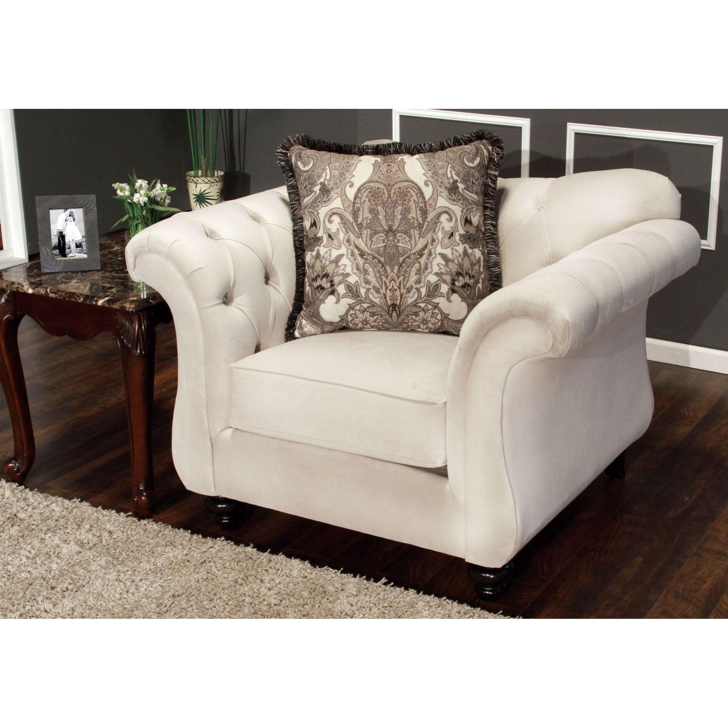  Furniture of America Antoinette Stationary Fabric Chair SM2221-CH IMAGE 1