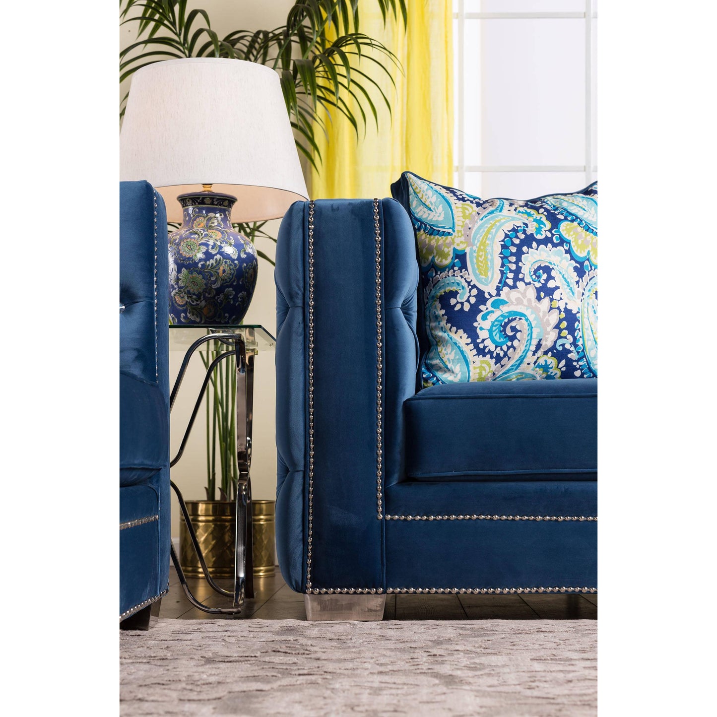  Furniture of America Salvatore Stationary Fabric Loveseat SM2280-LV IMAGE 5