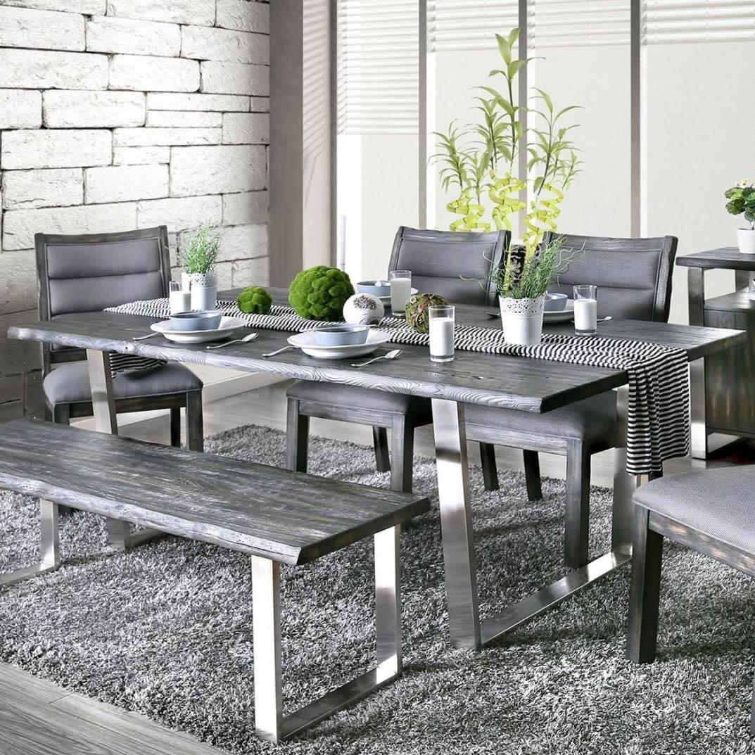  Furniture of America Mandy Dining Table CM3451GY-T-TABLE IMAGE 1