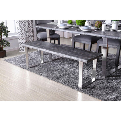  Furniture of America Mandy Bench CM3451GY-BN-PK IMAGE 2