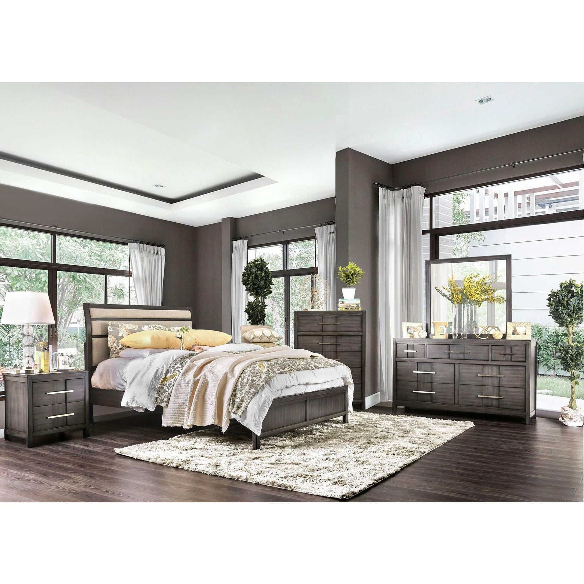  Furniture of America Berenice CM7580GY-EK King Bed IMAGE 6