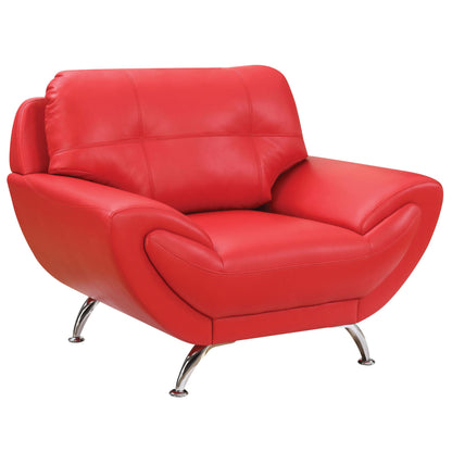  Furniture of America Reanna Stationary Leatherette Chair CM6414RD-CH IMAGE 1
