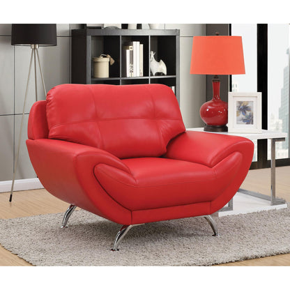  Furniture of America Reanna Stationary Leatherette Chair CM6414RD-CH IMAGE 2