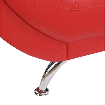  Furniture of America Reanna Stationary Leatherette Chair CM6414RD-CH IMAGE 3