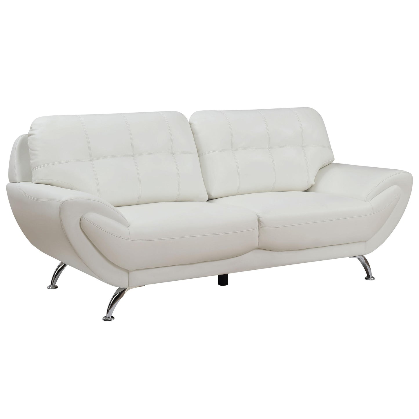  Furniture of America Reanna Stationary Leatherette Sofa CM6414WH-SF IMAGE 1