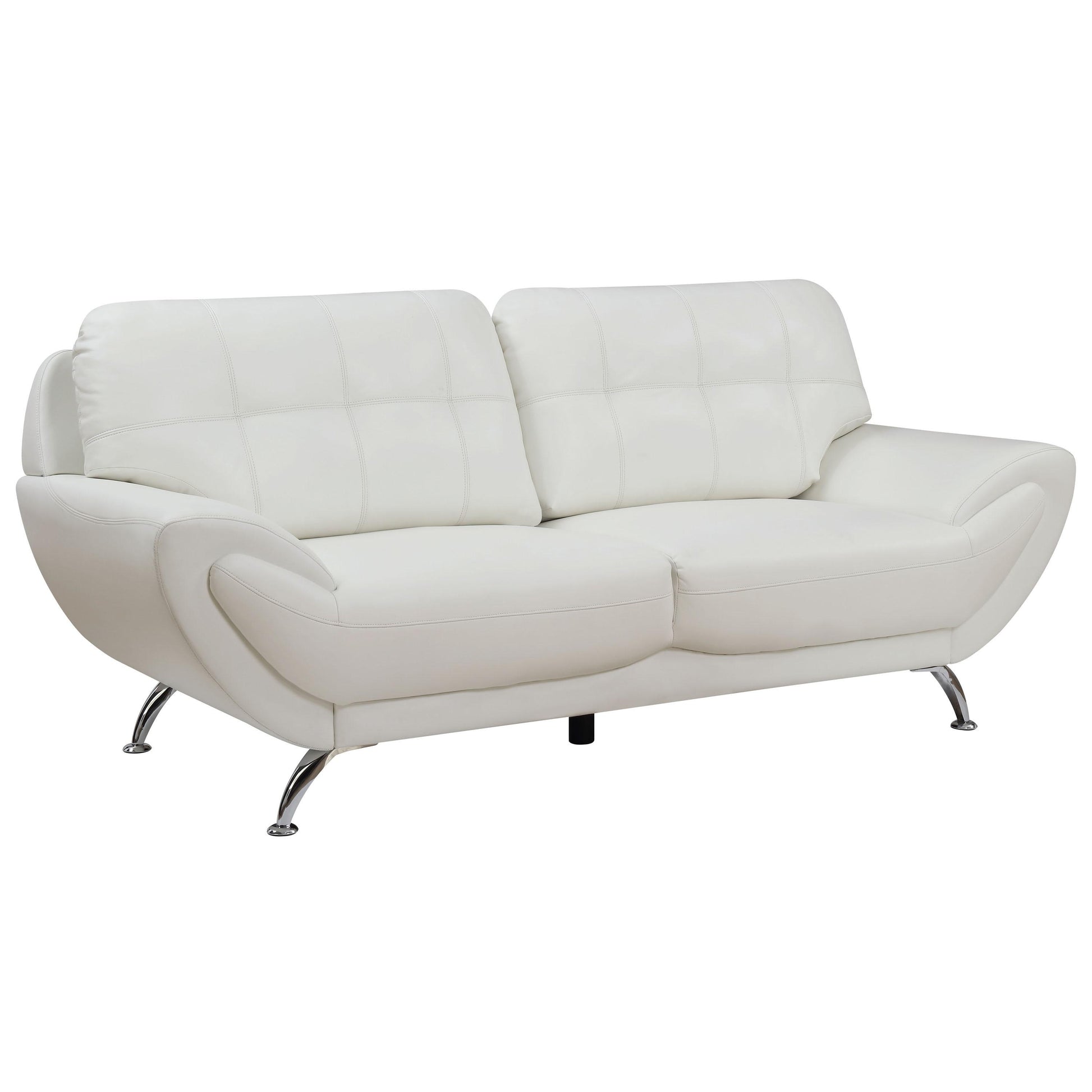  Furniture of America Reanna Stationary Leatherette Sofa CM6414WH-SF IMAGE 1