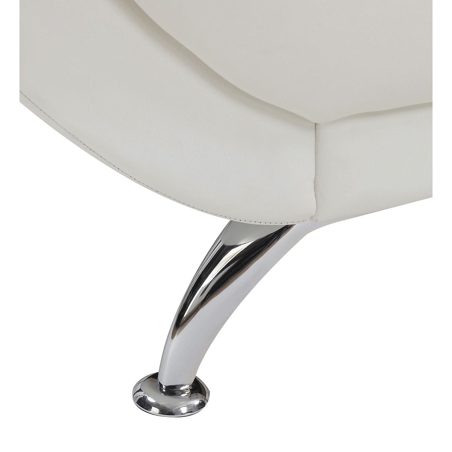  Furniture of America Reanna Stationary Leatherette Loveseat CM6414WH-LV IMAGE 3