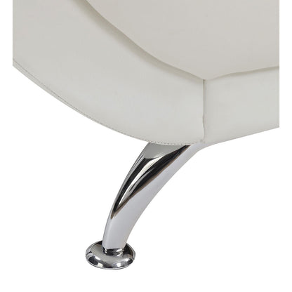  Furniture of America Reanna Stationary Leatherette Loveseat CM6414WH-LV IMAGE 3
