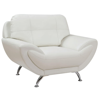  Furniture of America Reanna Stationary Leatherette Chair CM6414WH-CH IMAGE 1