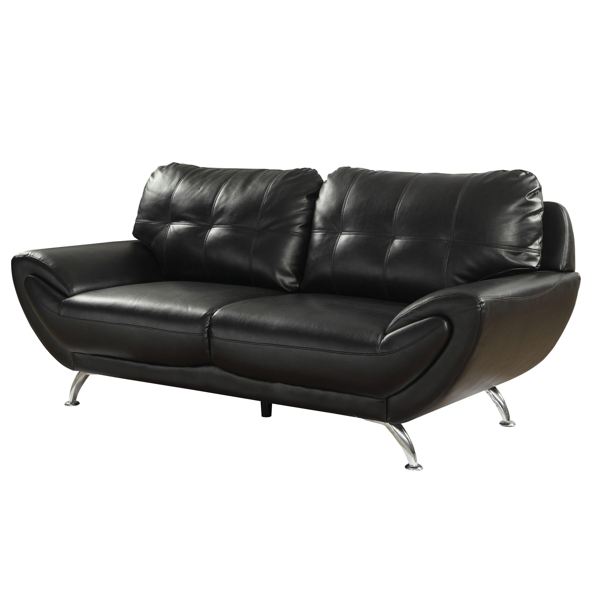  Furniture of America Reanna Stationary Leatherette Sofa CM6414BK-SF IMAGE 1