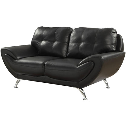  Furniture of America Reanna Stationary Leatherette Loveseat CM6414BK-LV IMAGE 1