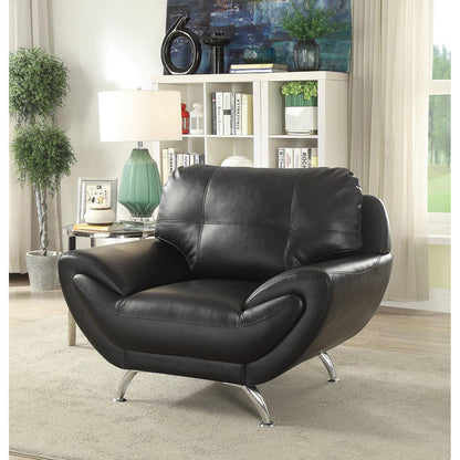  Furniture of America Reanna Stationary Leatherette Chair CM6414BK-CH IMAGE 2