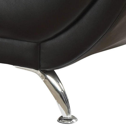  Furniture of America Reanna Stationary Leatherette Chair CM6414BK-CH IMAGE 3