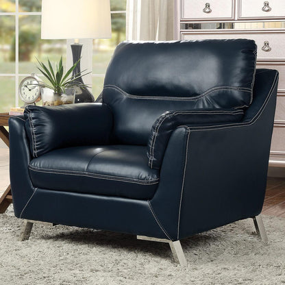  Furniture of America Nichola Stationary Leatherette Chair CM6008BL-CH IMAGE 2