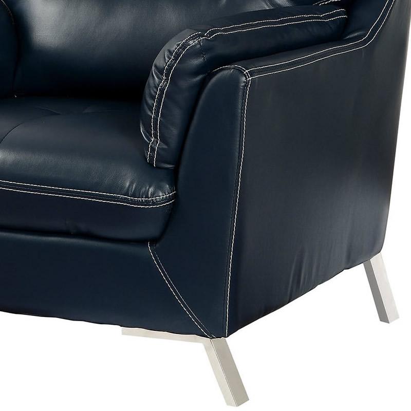  Furniture of America Nichola Stationary Leatherette Chair CM6008BL-CH IMAGE 4