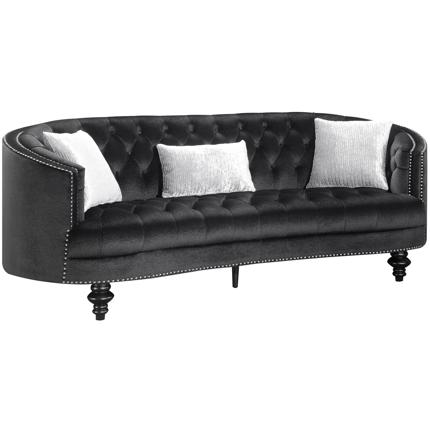  Furniture of America Manuela Stationary Fabric Sofa CM6145BK-SF IMAGE 1