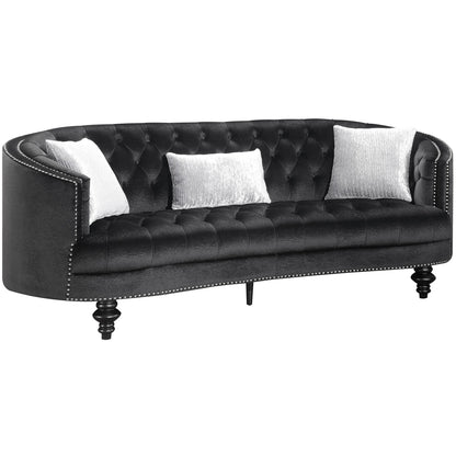  Furniture of America Manuela Stationary Fabric Sofa CM6145BK-SF IMAGE 1