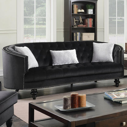  Furniture of America Manuela Stationary Fabric Sofa CM6145BK-SF IMAGE 2