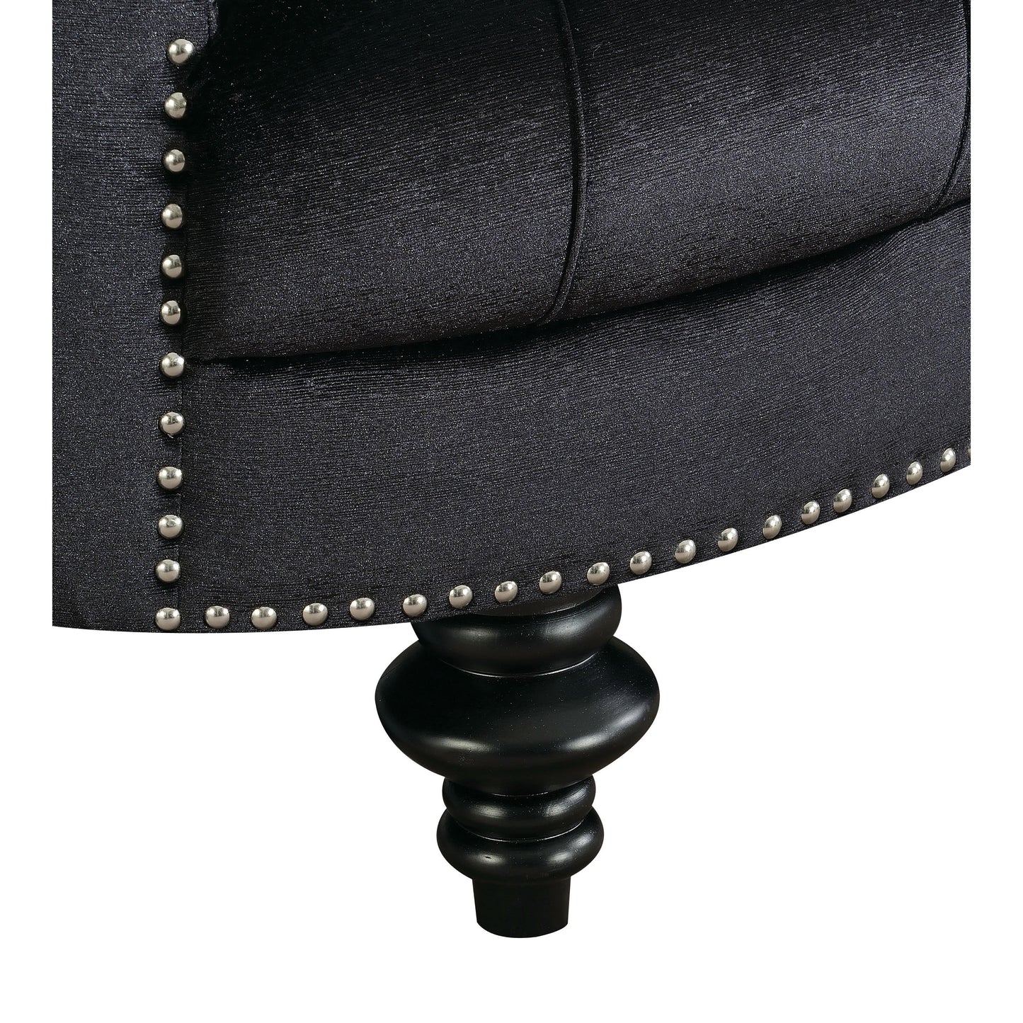  Furniture of America Manuela Stationary Fabric Loveseat CM6145BK-LV IMAGE 2