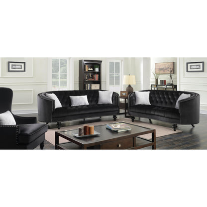  Furniture of America Manuela Stationary Fabric Loveseat CM6145BK-LV IMAGE 3
