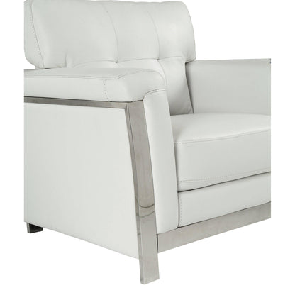  Furniture of America Nanette Stationary Leather Look Chair CM6425WH-CH IMAGE 3