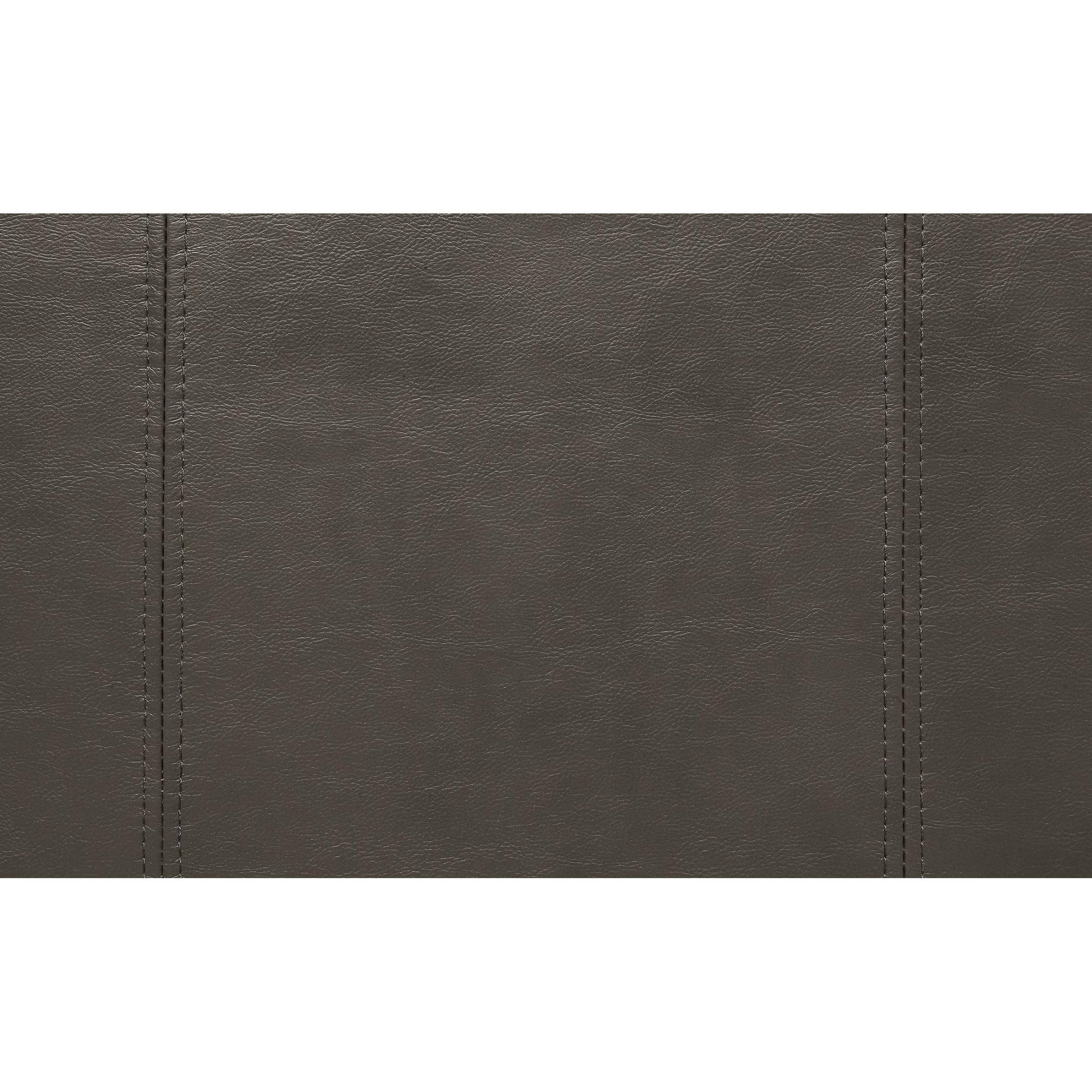  Furniture of America Perla Stationary Leather Look Loveseat CM6424GY-LV IMAGE 4