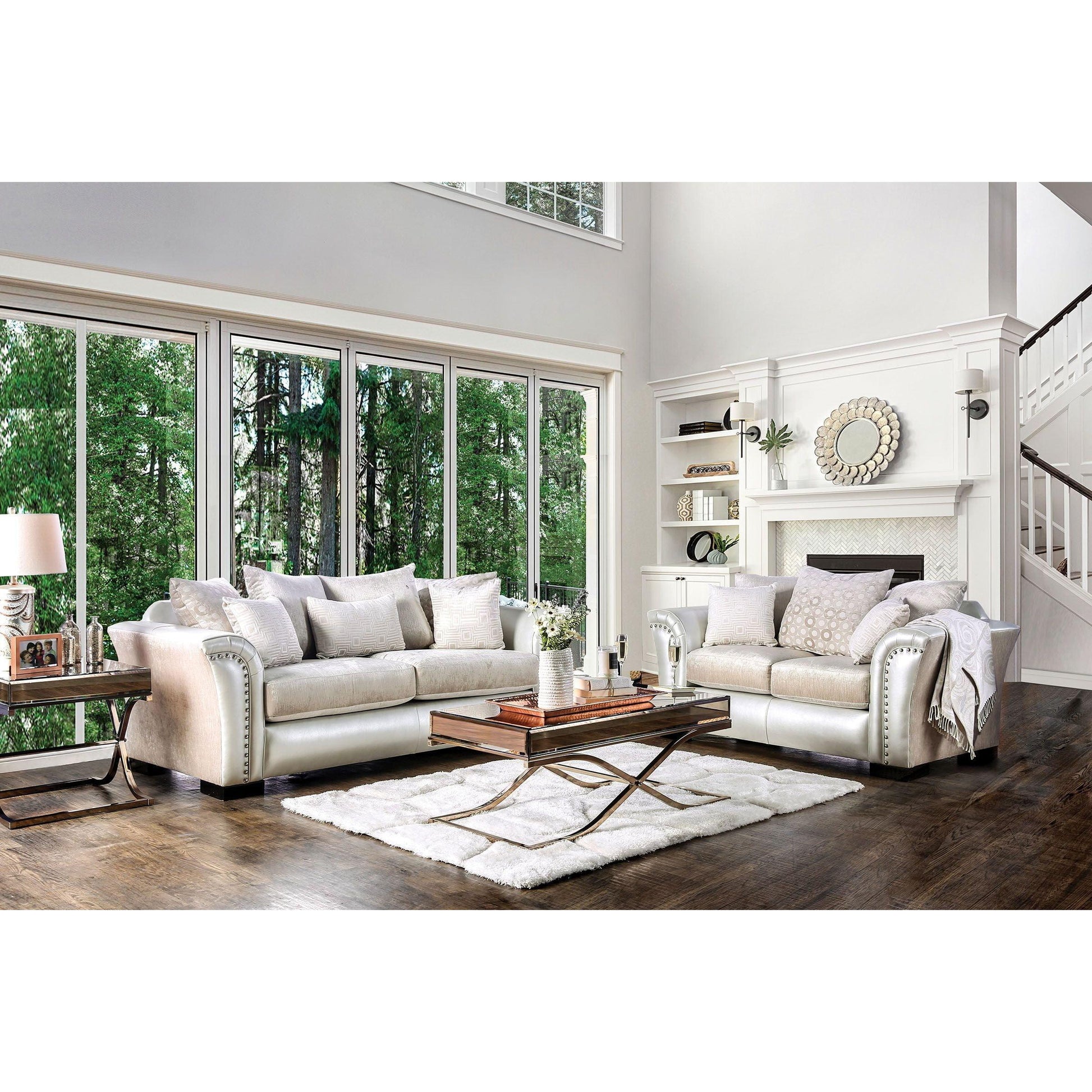  Furniture of America Benigno Stationary Fabric Sofa SM6411-SF IMAGE 7