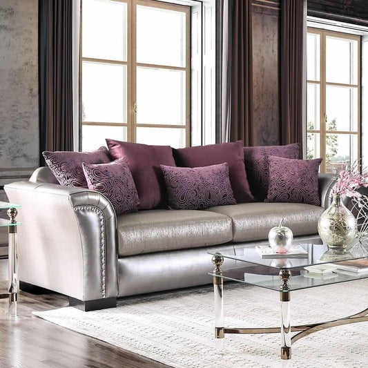  Furniture of America Benigno Stationary Fabric Sofa SM6412-SF IMAGE 1