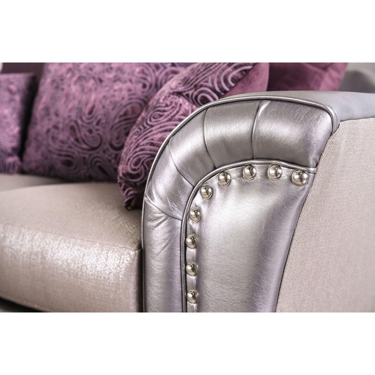  Furniture of America Benigno Stationary Fabric Sofa SM6412-SF IMAGE 7