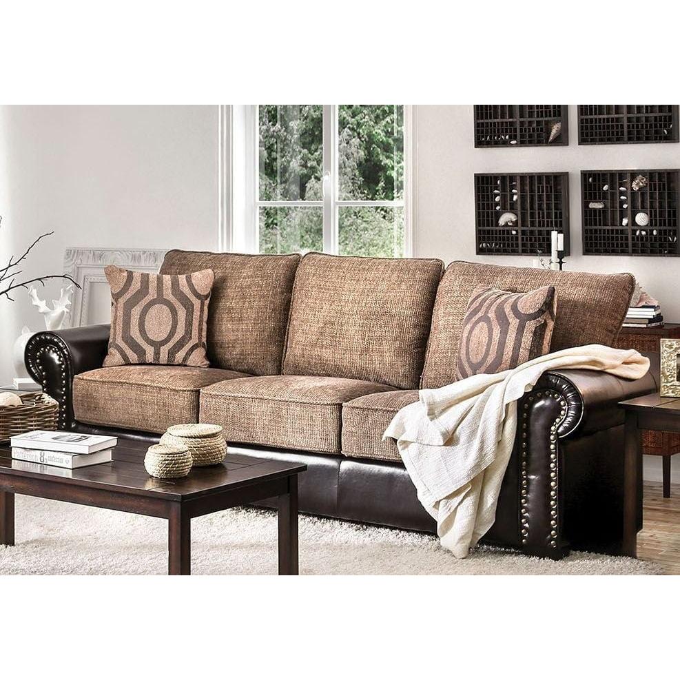  Furniture of America Ceuta Stationary Fabric Sofa CM6522-SF IMAGE 2
