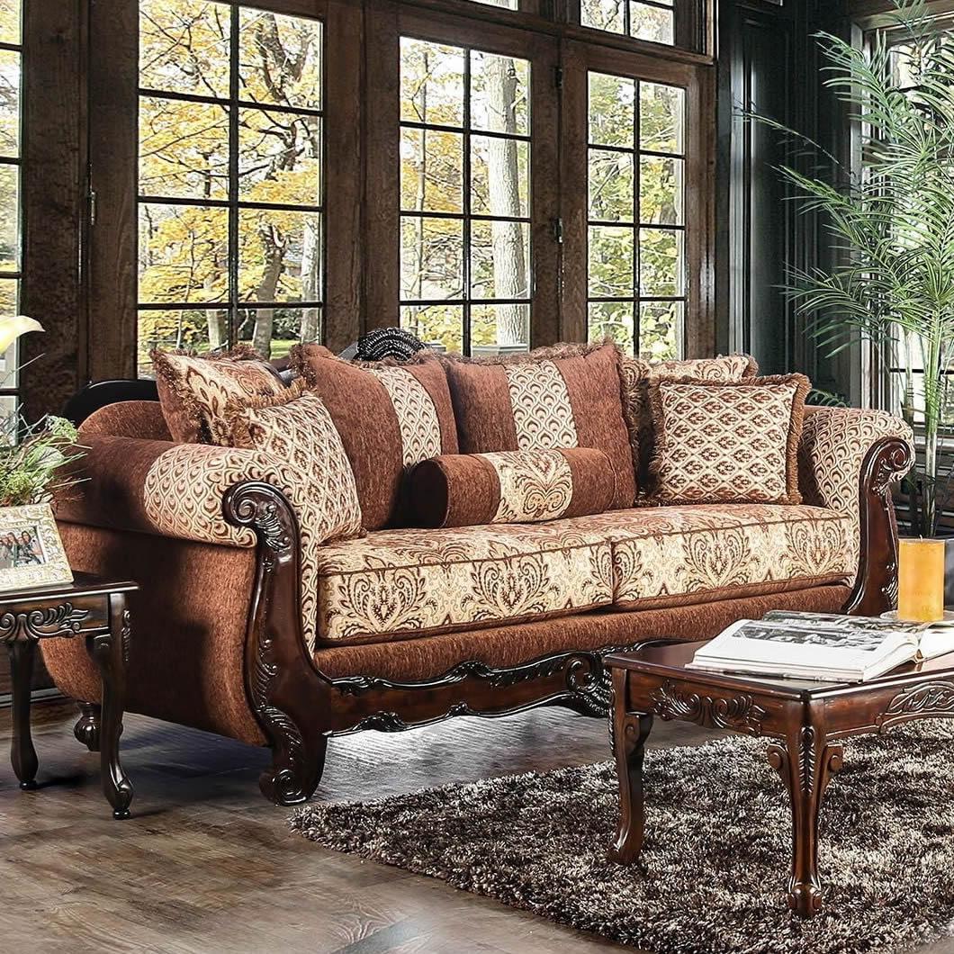  Furniture of America Amadeo Stationary Fabric Sofa SM6402-SF IMAGE 1