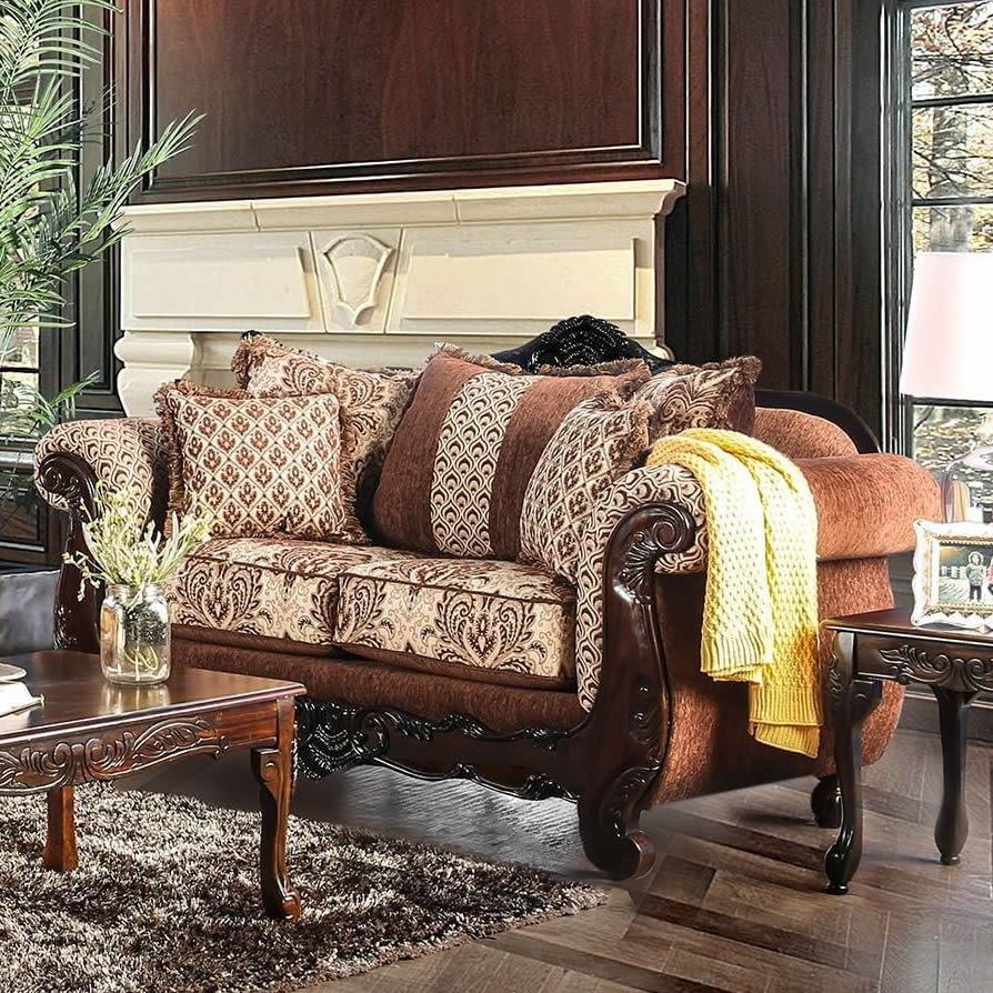  Furniture of America Amadeo Stationary Fabric Loveseat SM6402-LV IMAGE 1