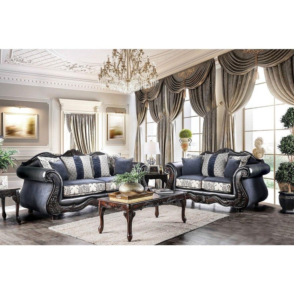  Furniture of America Amadeo Stationary Fabric Sofa SM6403-SF IMAGE 7