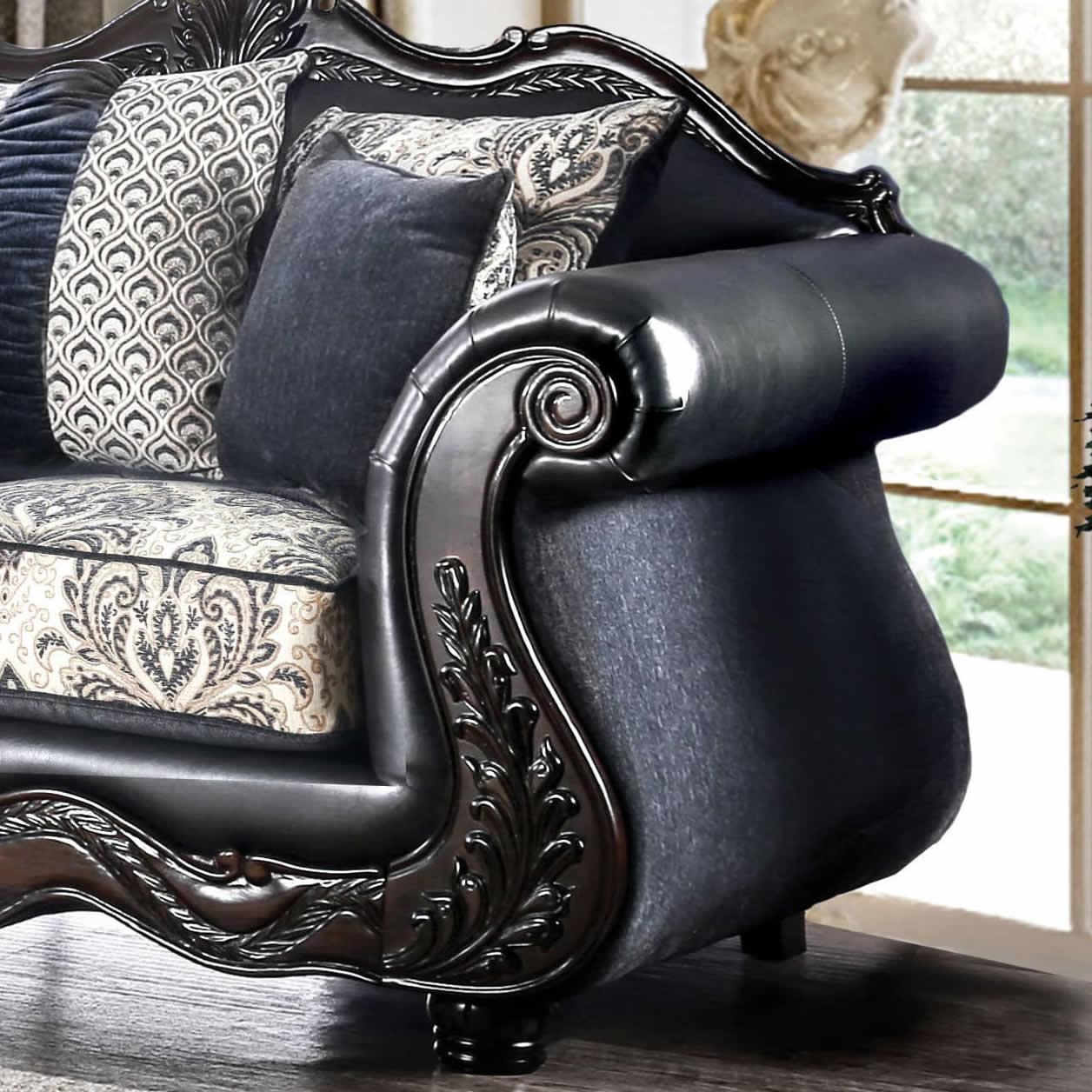  Furniture of America Amadeo Stationary Fabric Loveseat SM6403-LV IMAGE 4