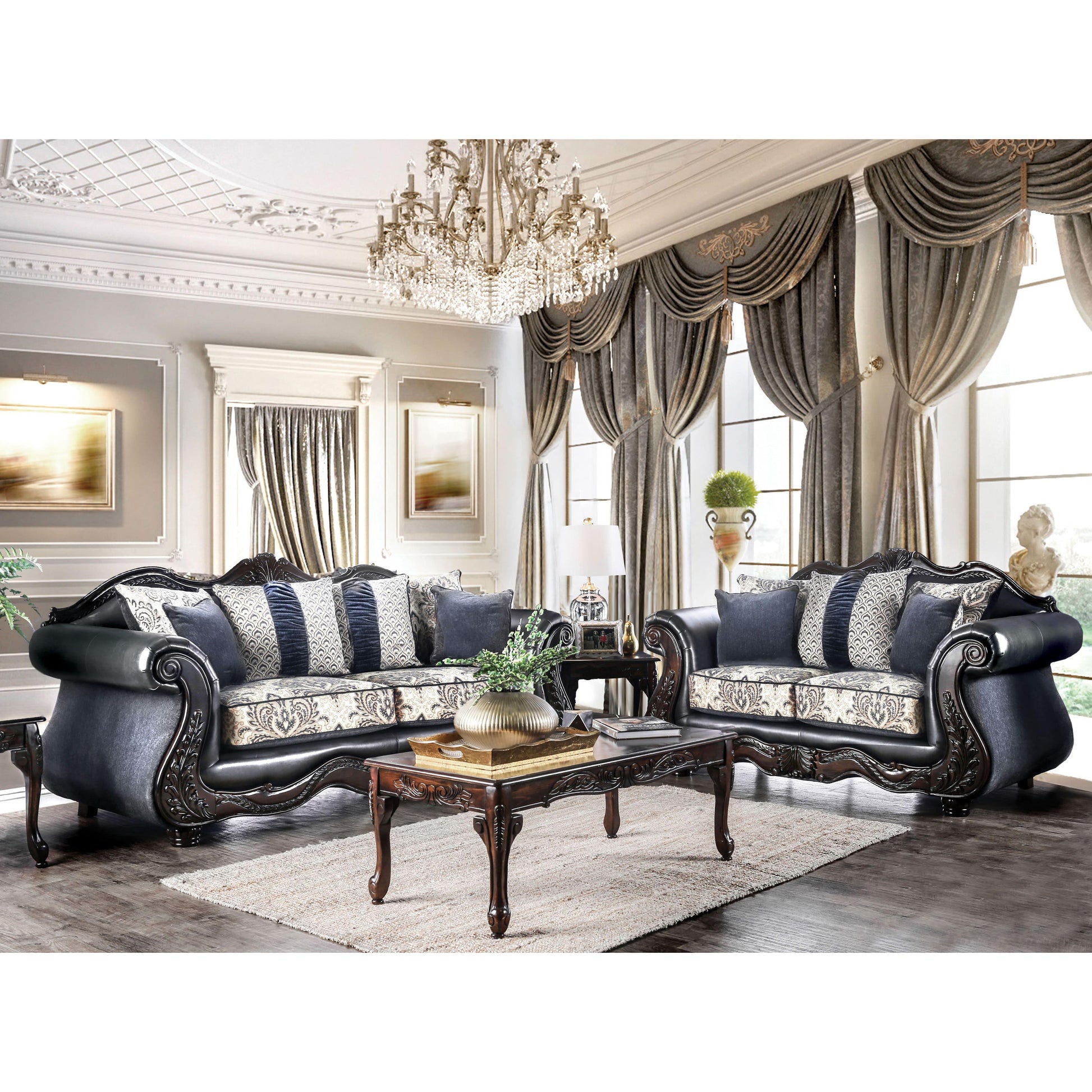  Furniture of America Amadeo Stationary Fabric Loveseat SM6403-LV IMAGE 6