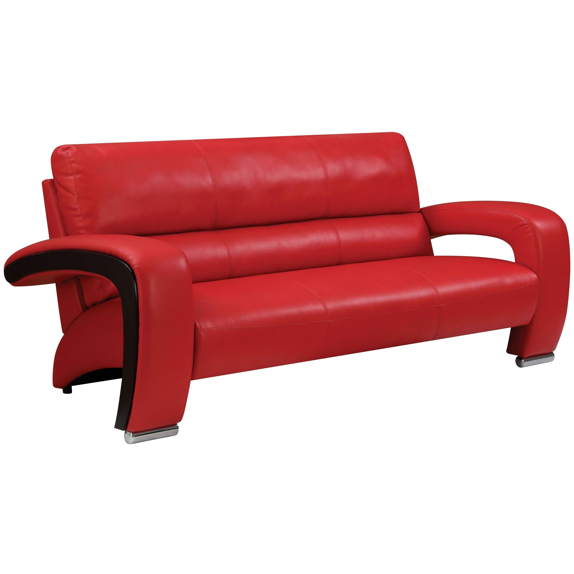  Furniture of America Wezen Stationary Leatherette Sofa CM6412RD-SF IMAGE 1